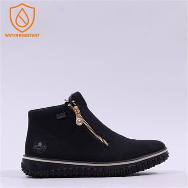 Rieker Tex Twin Zip Fleece Lined Boot - Black